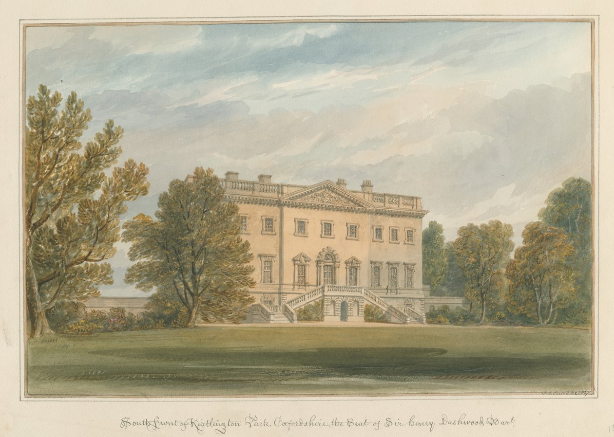 Oxfordshire - Kirtlington Park, 1827 tekijältä John Chessell Buckler
