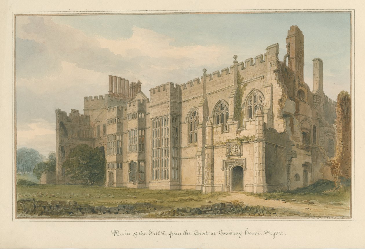 Sussex - Cowdray House tekijältä John Chessell Buckler