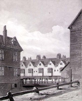Näkymä Follysta Dockheadissa, Bermondseyssa tekijältä John Chessell Buckler