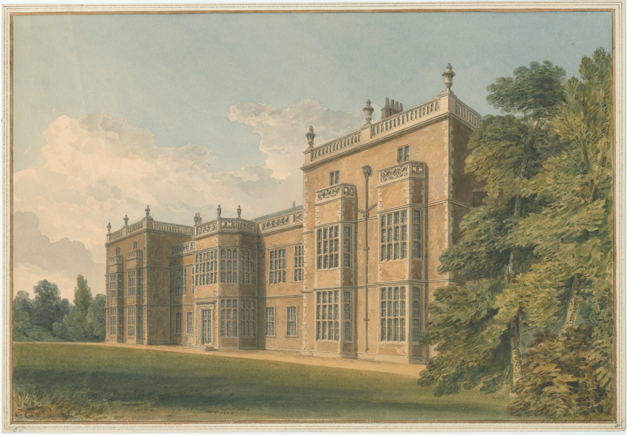 Yorkshire - Burtonin talli, 1818 tekijältä John Chessell Buckler