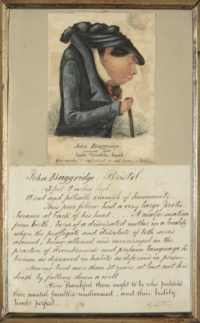 John Baggridge; yleisesti kutsutaan "Jack Double-head" (akvarelli paperille) tekijältä John Church Dempsey