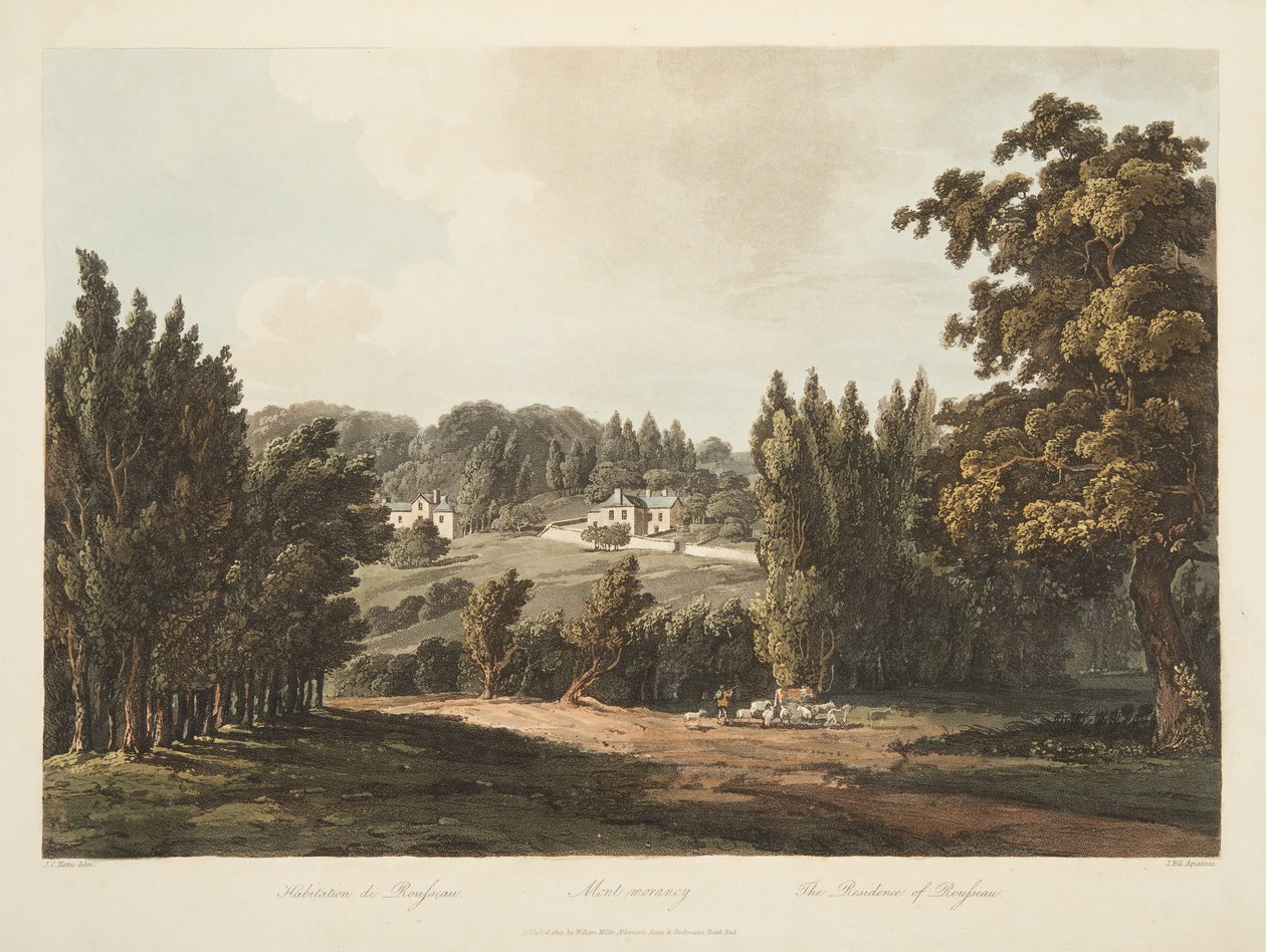 Rousseaun asuinpaikka, kuvitus Versailles