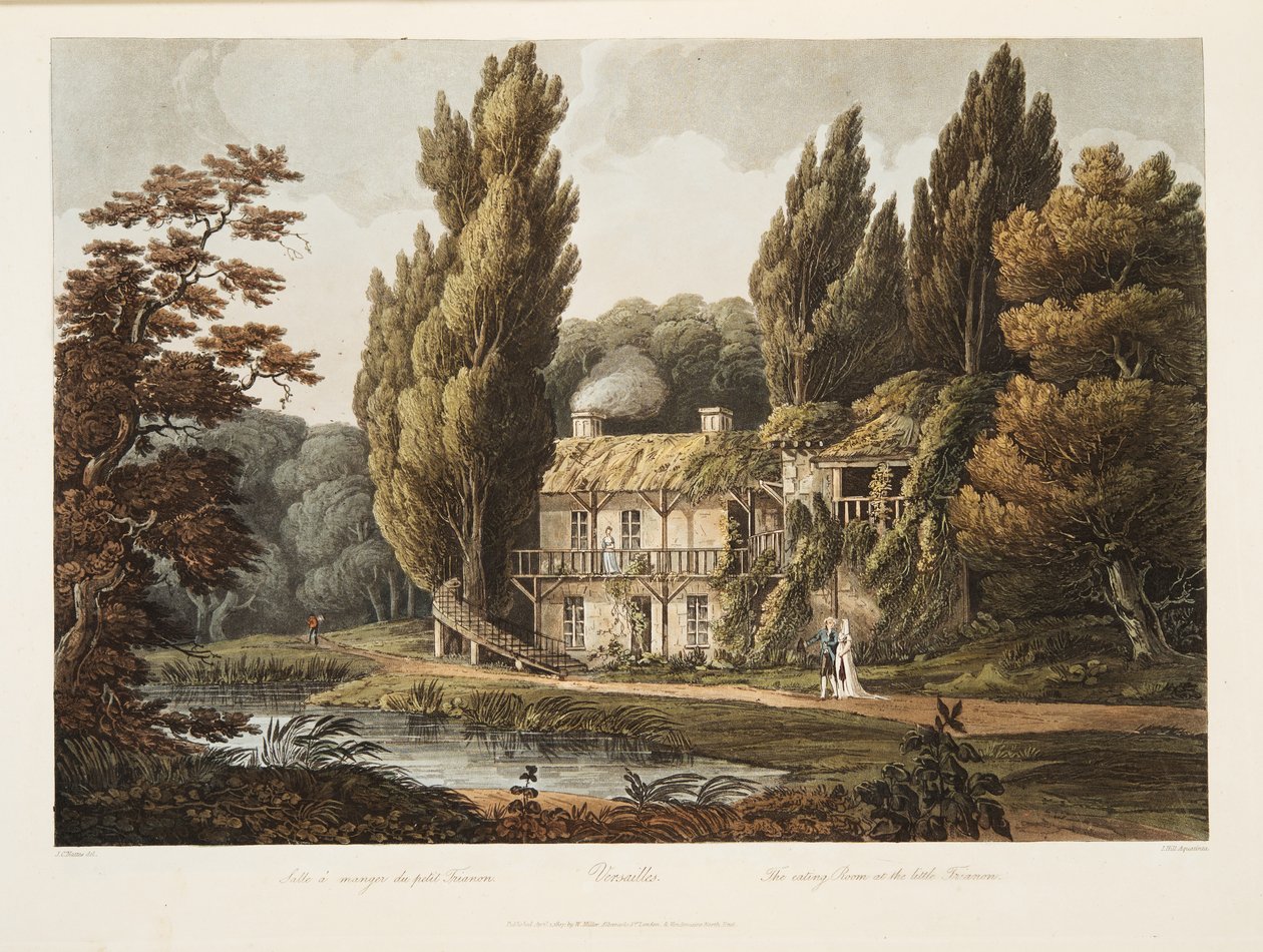 Versailles, Pienen Trianonin ruokailuhuone, kuvitus Versailles