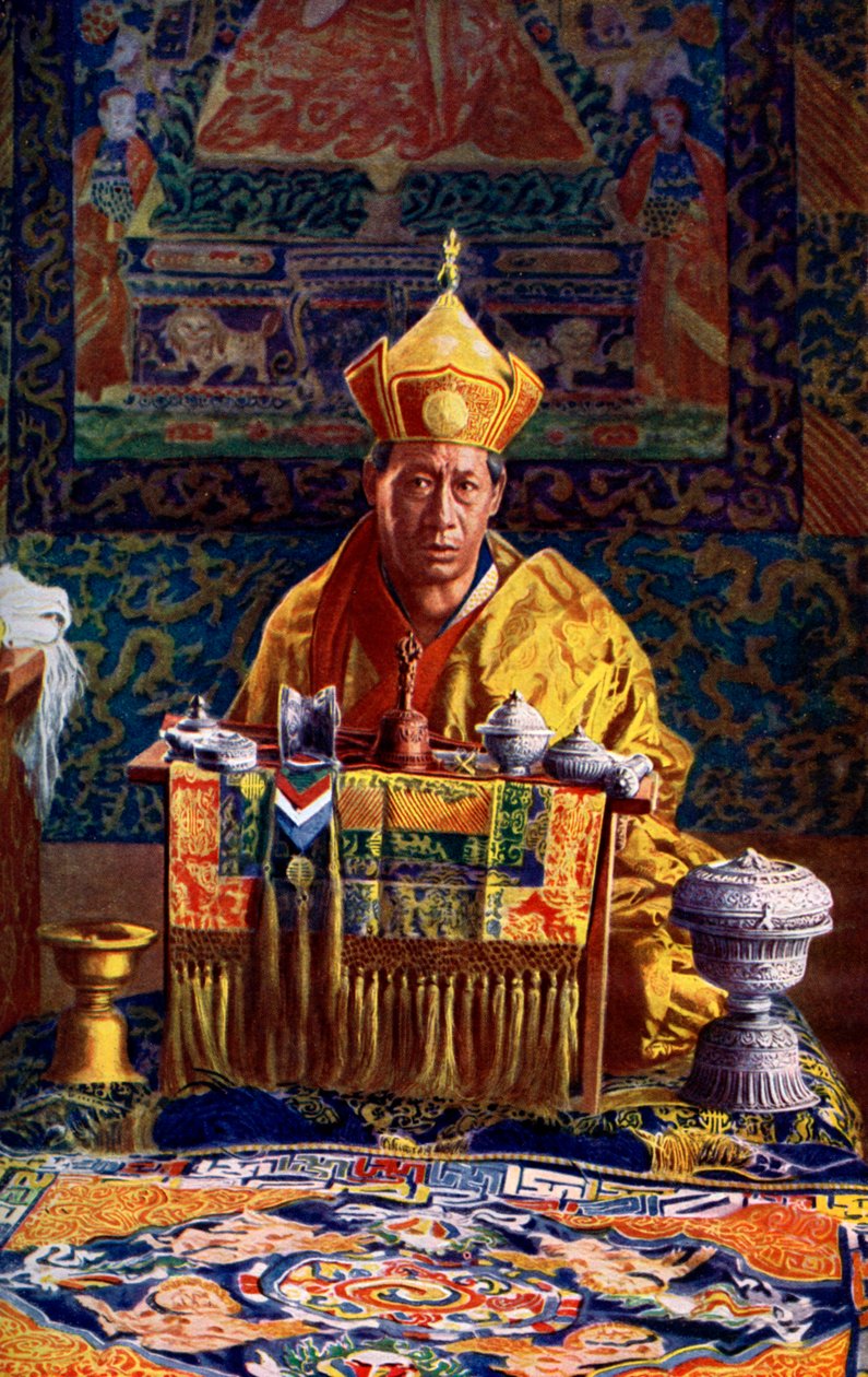 Deb Raja, Bhutanin buddhalaiskirkon johtaja, 1922. tekijältä John Claude White