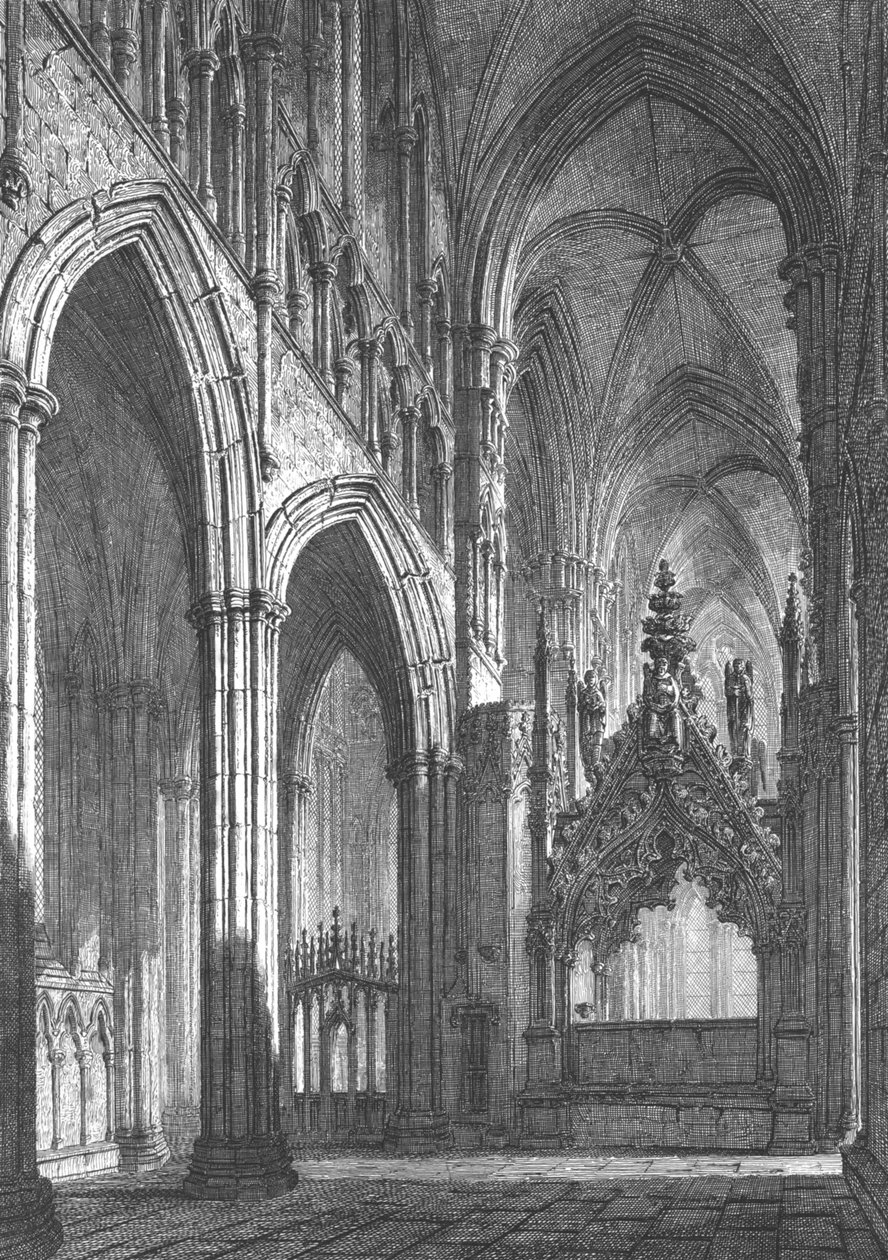 Beverley Minster, Eastern Transept, 1800-luvun alku tekijältä John Coney