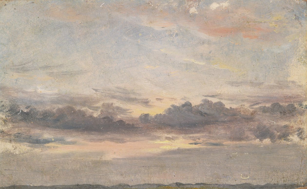 A Cloud Study, Sunset, n. 1821 (öljy paperille myllylevyllä) tekijältä John Constable