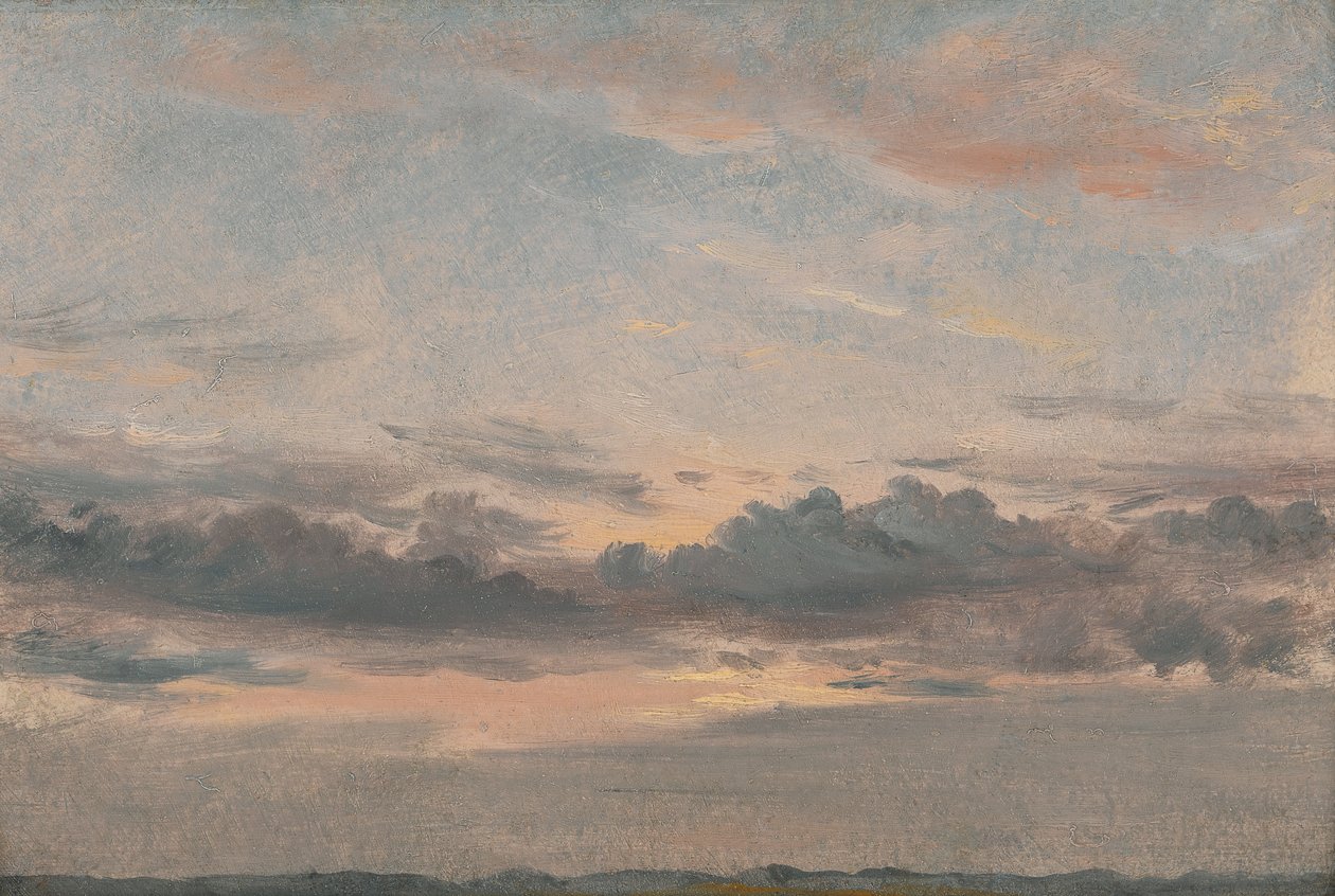 A Cloud Study, auringonlasku, n. 1821. tekijältä John Constable