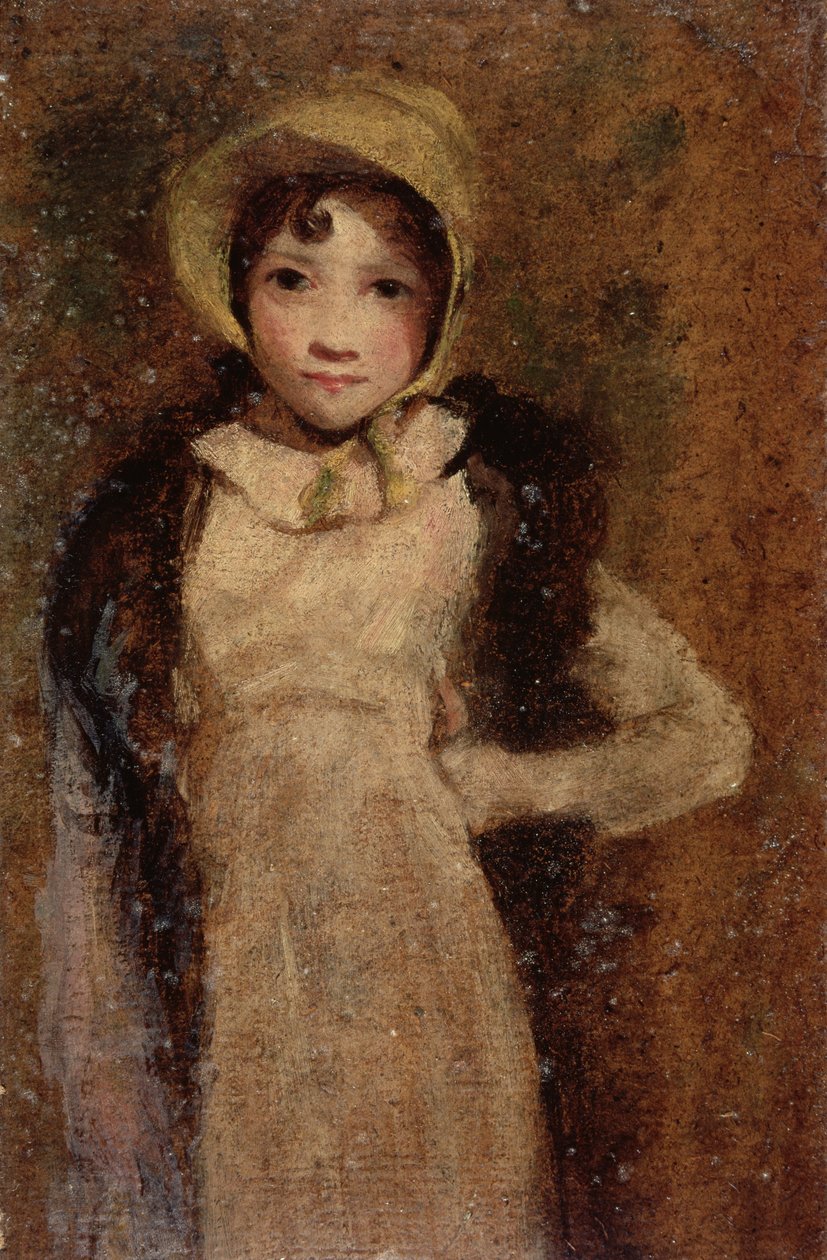 Tyttö, jonka uskotaan olevan taiteilijan tytär (aluksella öljy paperille) tekijältä John Constable