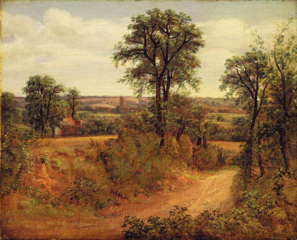 A Lane lähellä Dedhamia, n. 1802 (öljy kankaalle) tekijältä John Constable