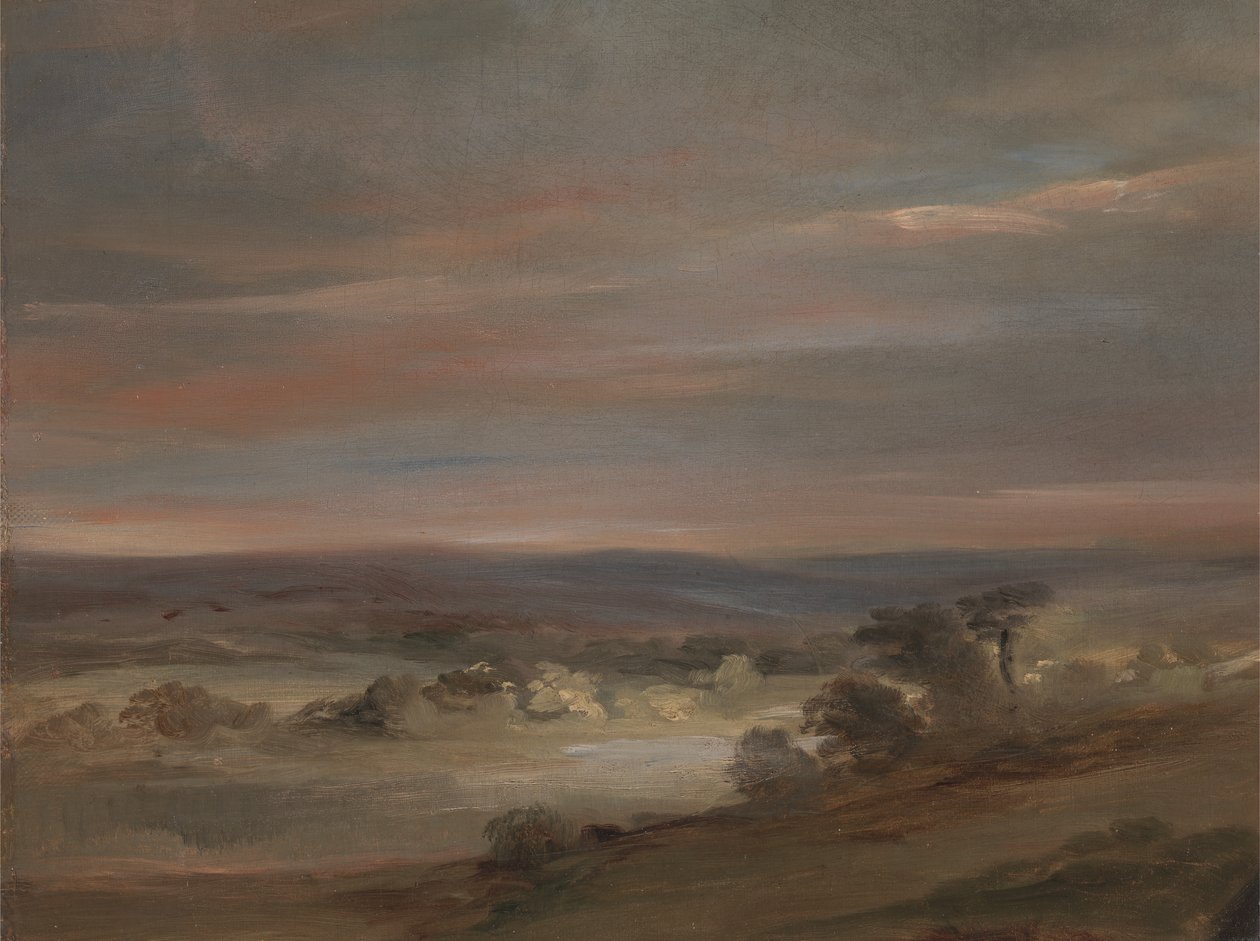 Näkymä Hampstead Heathiin, Early Morning, n. 1821. tekijältä John Constable