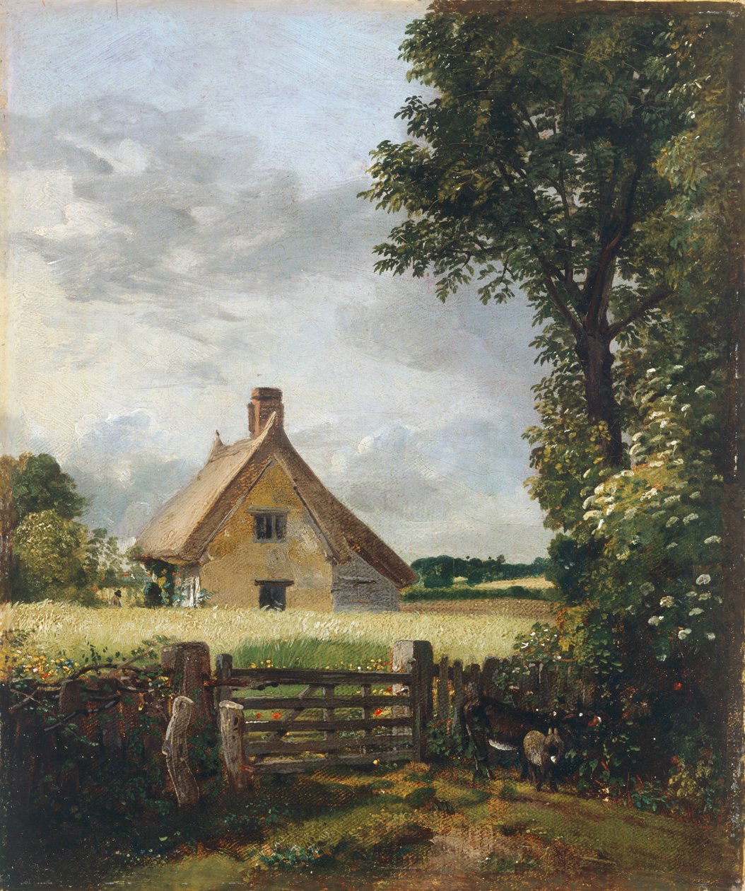 "Una cabana en un camp de blat de moro", 1815-1818 finlandès tekijältä John Constable