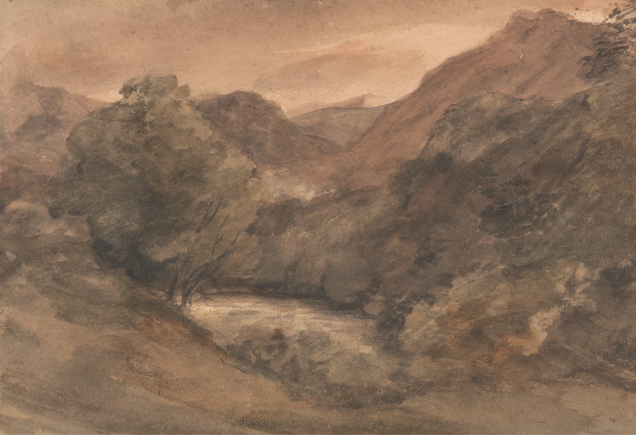 Borrowdale: Ilta hyvän päivän jälkeen, 1. lokakuuta 1806 tekijältä John Constable
