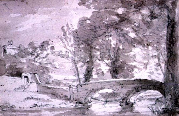 Silta puilla ja rakennuksilla, Haddonissa tekijältä John Constable