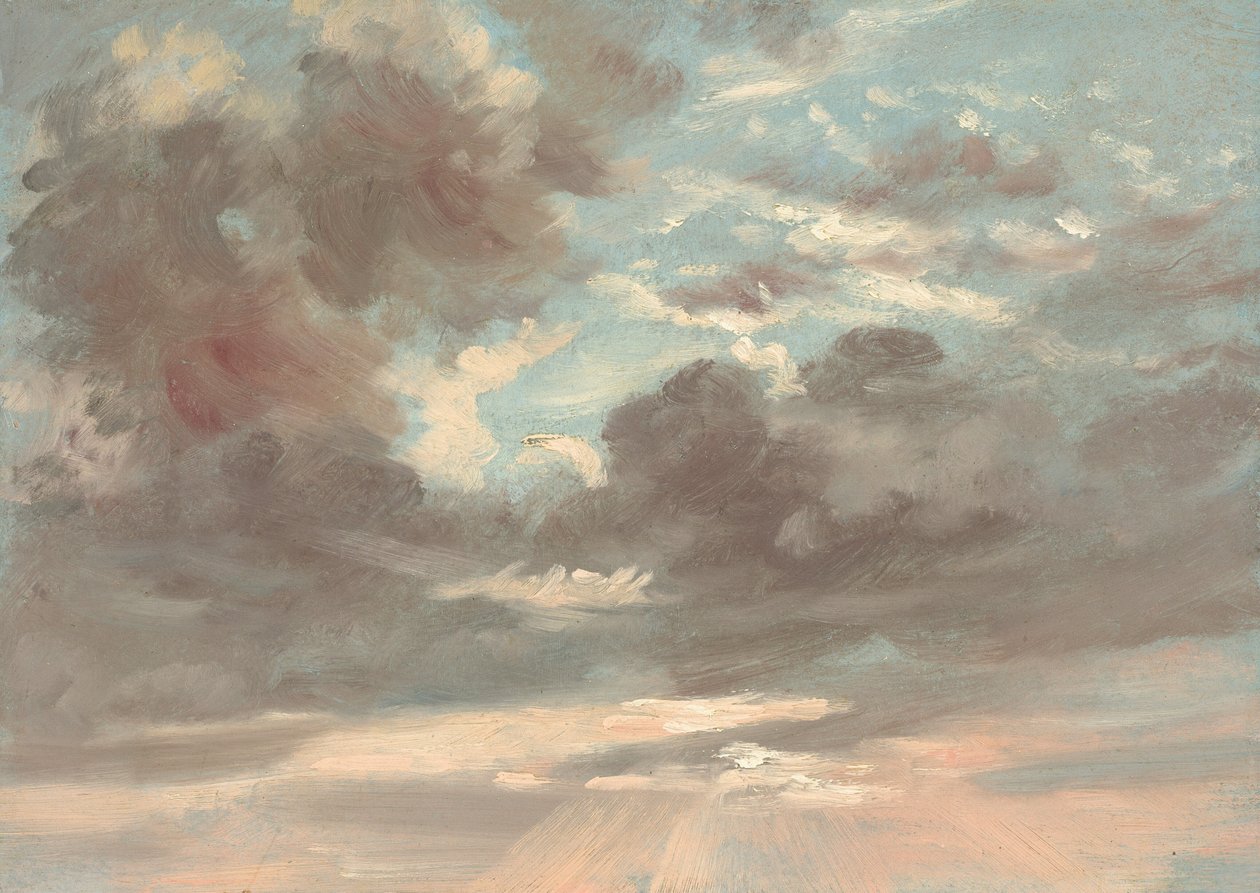 Pilvitutkimus: Myrskyinen auringonlasku tekijältä John Constable