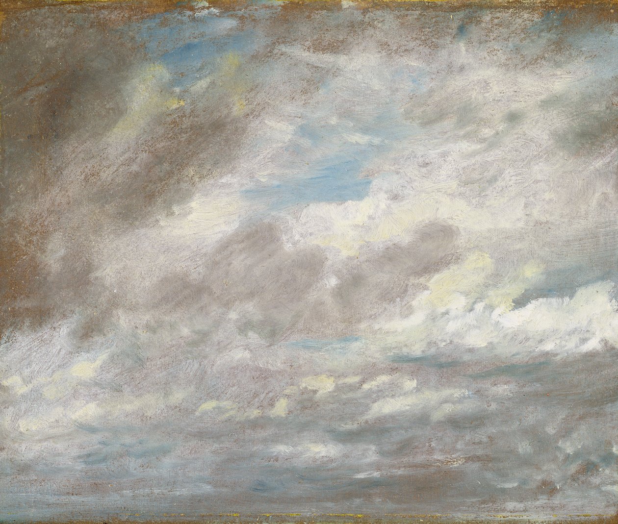 Cloud Study, n. 1821 (öljy paperille asetettu kortille) tekijältä John Constable