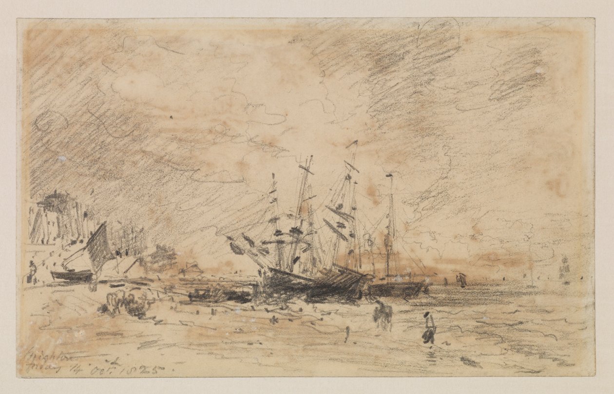 Colliers rannalla Brightonissa, 14. lokakuuta 1825 tekijältä John Constable