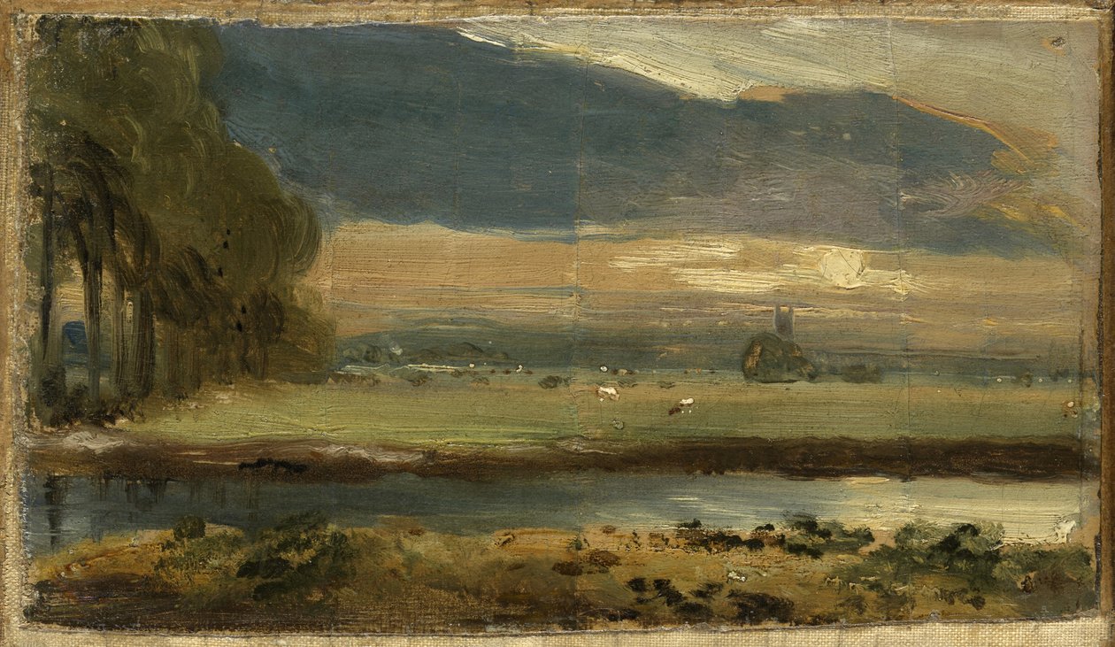 Dedhamin kirkko Flatfordista, noin 1810 tekijältä John Constable