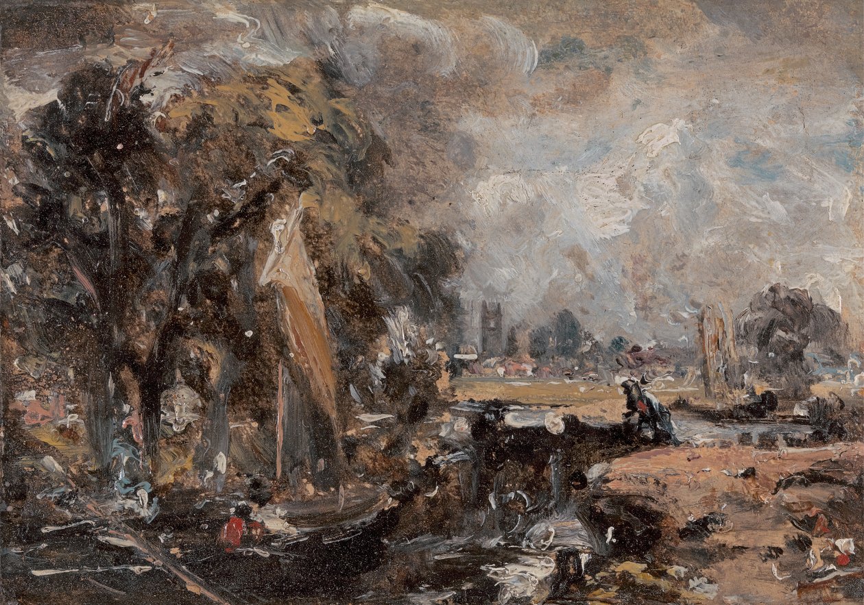 Dedham Lock, vuosina 1819-1820. tekijältä John Constable