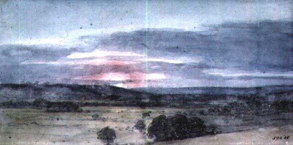 Dedham Vale East Bergholtista: Auringonlasku tekijältä John Constable