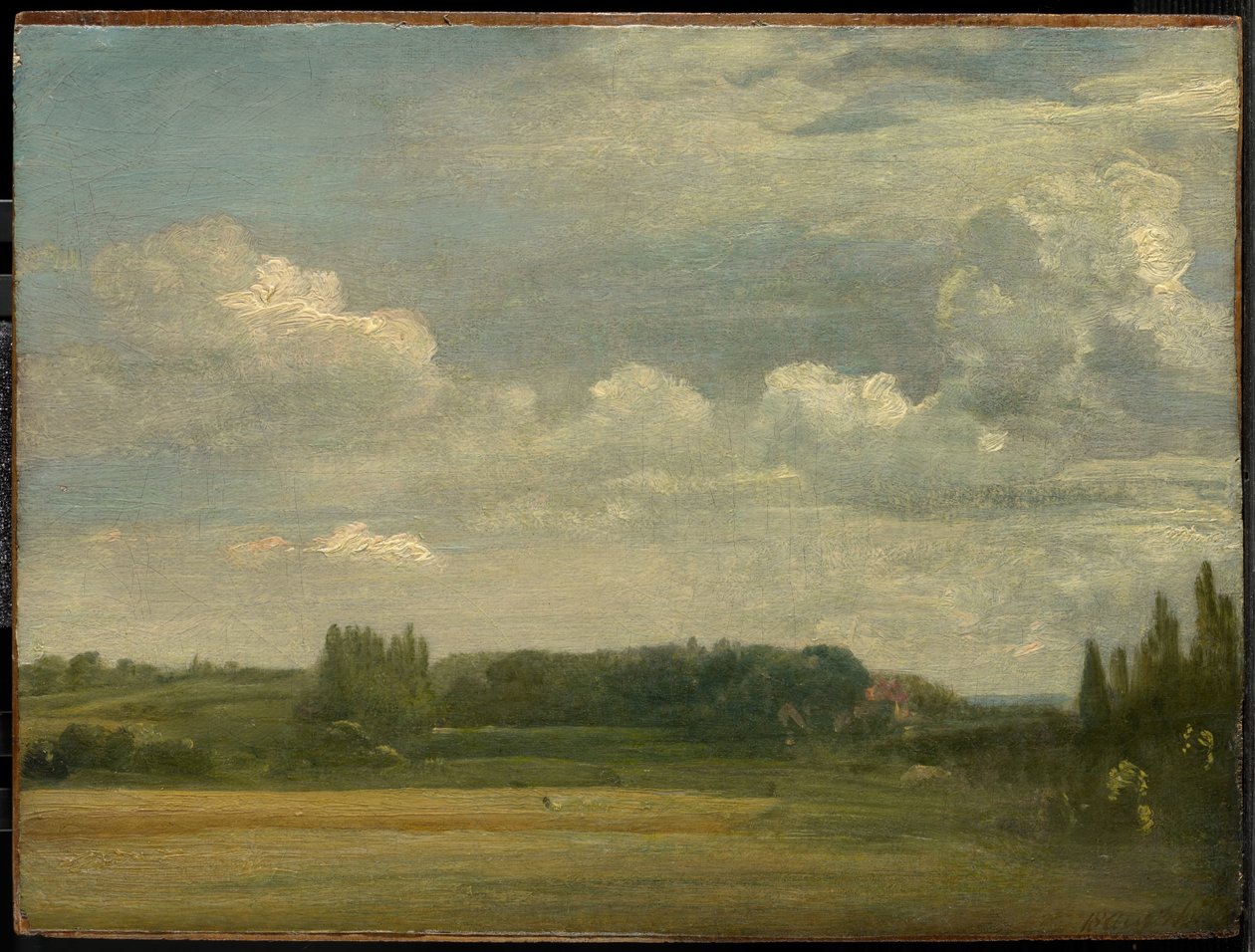East Bergholt Common, näkymä kohti pappilaa tekijältä John Constable