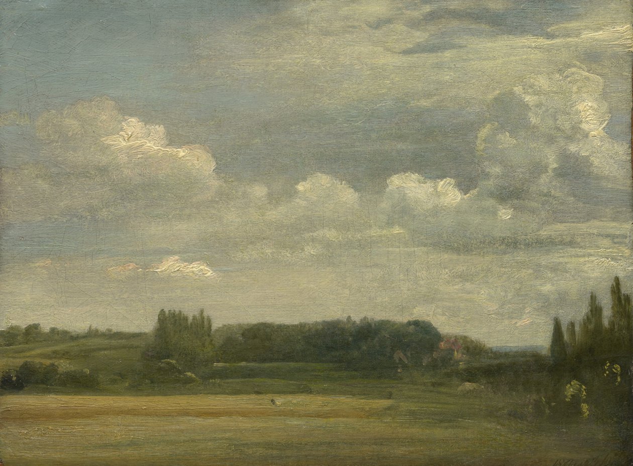 East Bergholt Common, Näkymä pastorin suuntaan, 18. elokuuta 1813 tekijältä John Constable