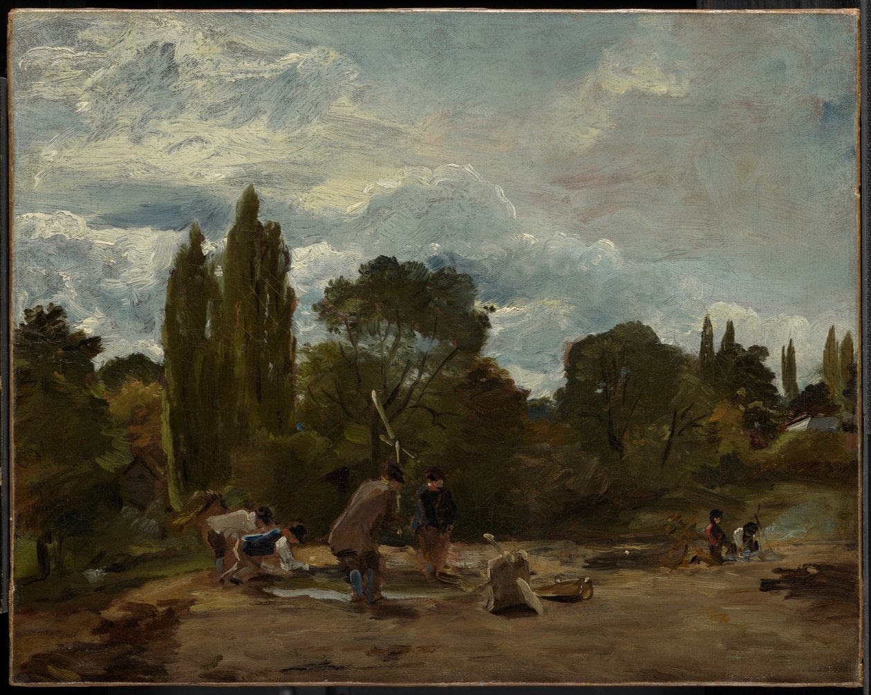 Naurispäät varstoineen, East Bergholt tekijältä John Constable