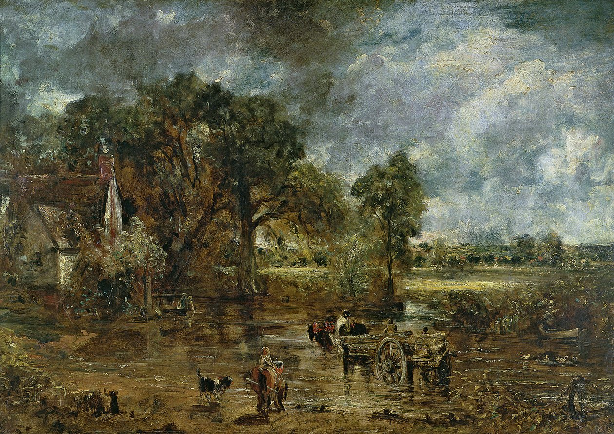 Täysi mittakaava tutkimus "The Hay Wainista", n. 1821 tekijältä John Constable