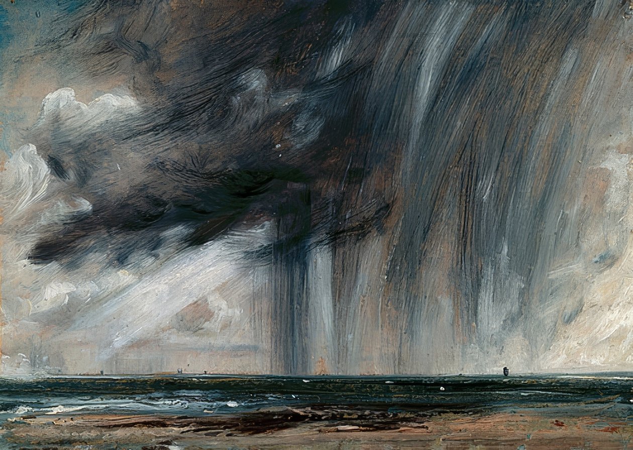 Ukkosmyrsky meren yllä. Noin 1824-26 tekijältä John Constable