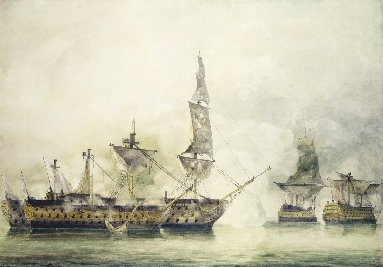 H.M.S. Victory Trafalgarin taistelussa 1805, tekijältä John Constable