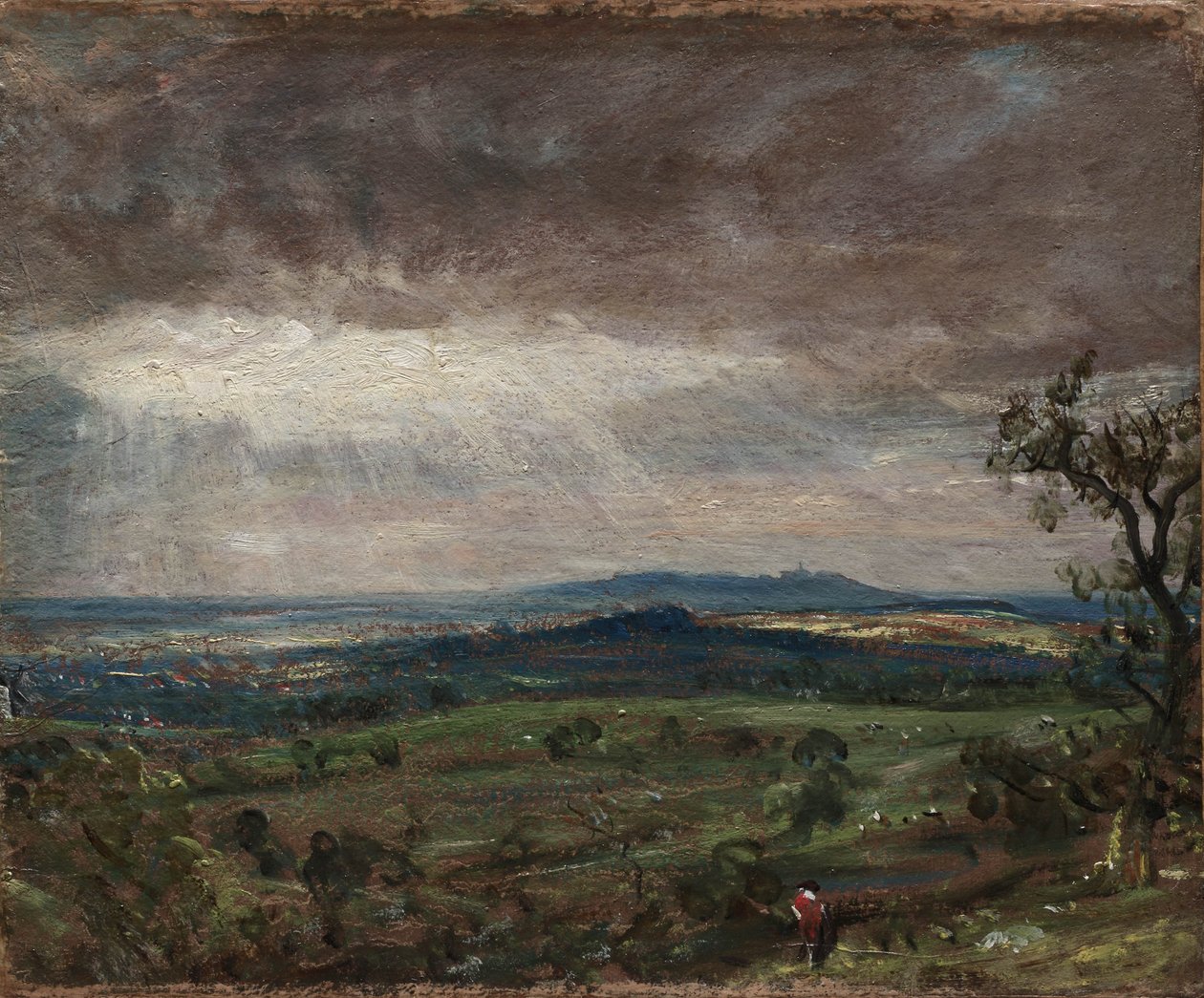 Hampstead Heath, Katse kohti Harrowa, n. 1821 tekijältä John Constable