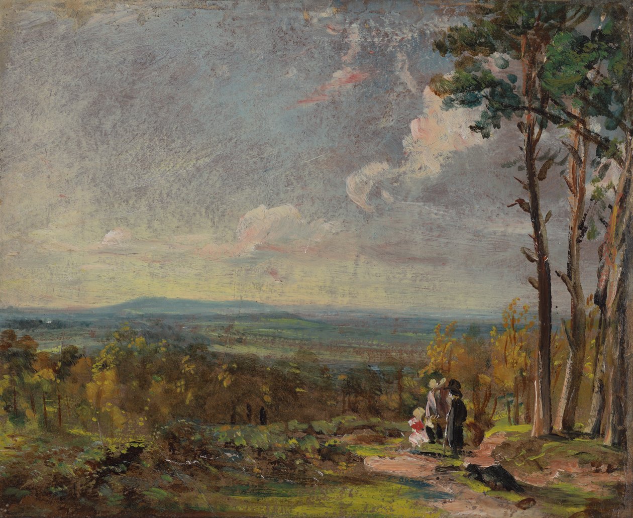 Hampstead Heath katsoo Harrowia kohti tekijältä John Constable