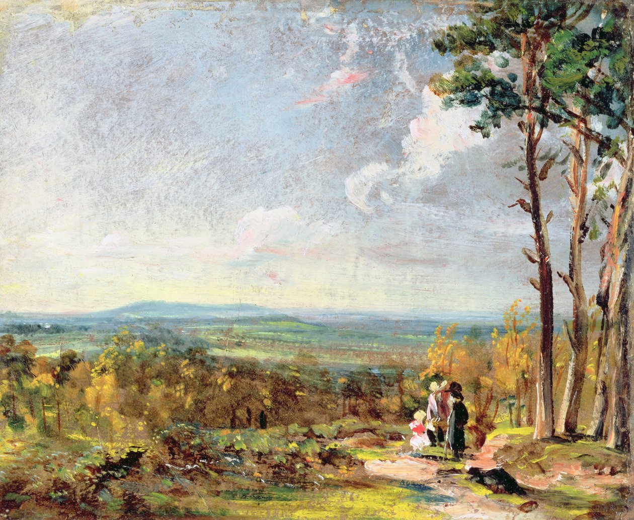 Hampstead Heath katsoo Harrowia kohti tekijältä John Constable