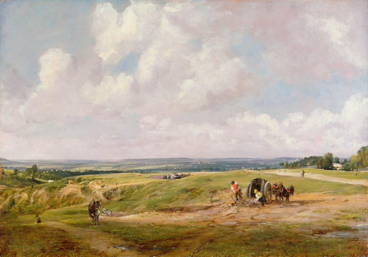 Hampstead Heath, n. 1820 tekijältä John Constable
