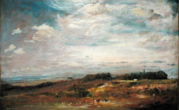 Hampstead Heath ja uimarit (öljy kankaalle) tekijältä John Constable