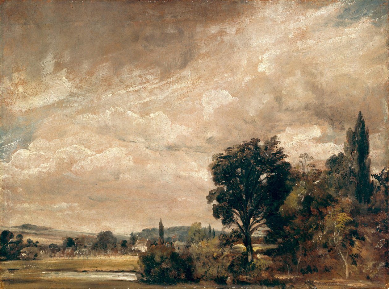 Harnham Ridge nähtynä arkkidiakoni Fisherin talolta, Salisbury tekijältä John Constable