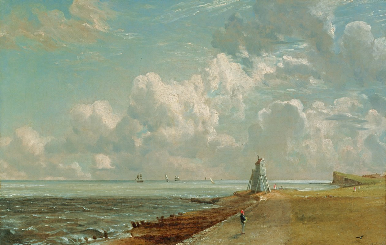 Harwich, The Low Lighthouse ja Beacon Hill, n. 1820 (öljy kankaalle) tekijältä John Constable