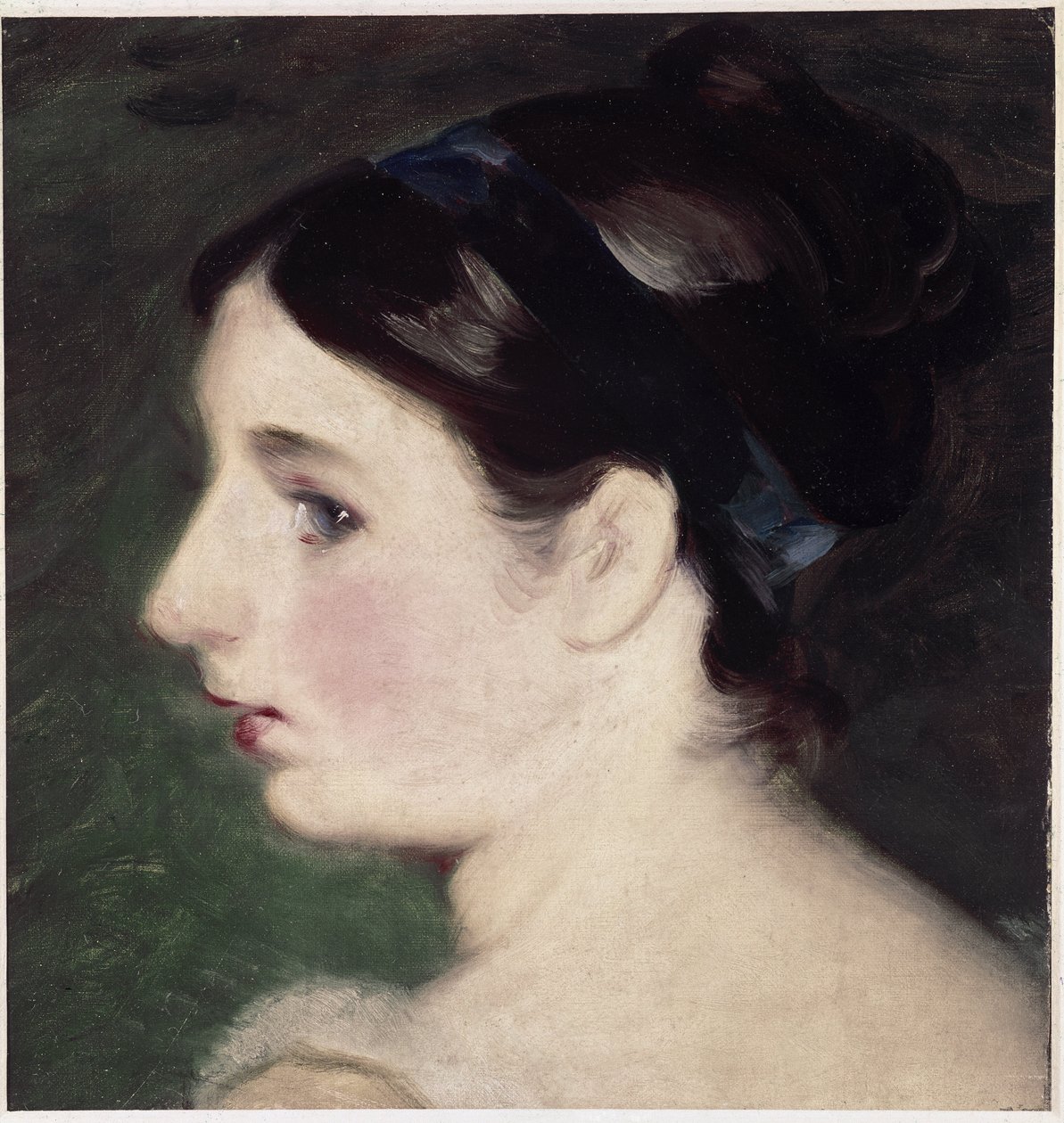 Tytön pää, luultavasti muotokuva Mary Constablesta (öljy kankaalle tekijältä John Constable