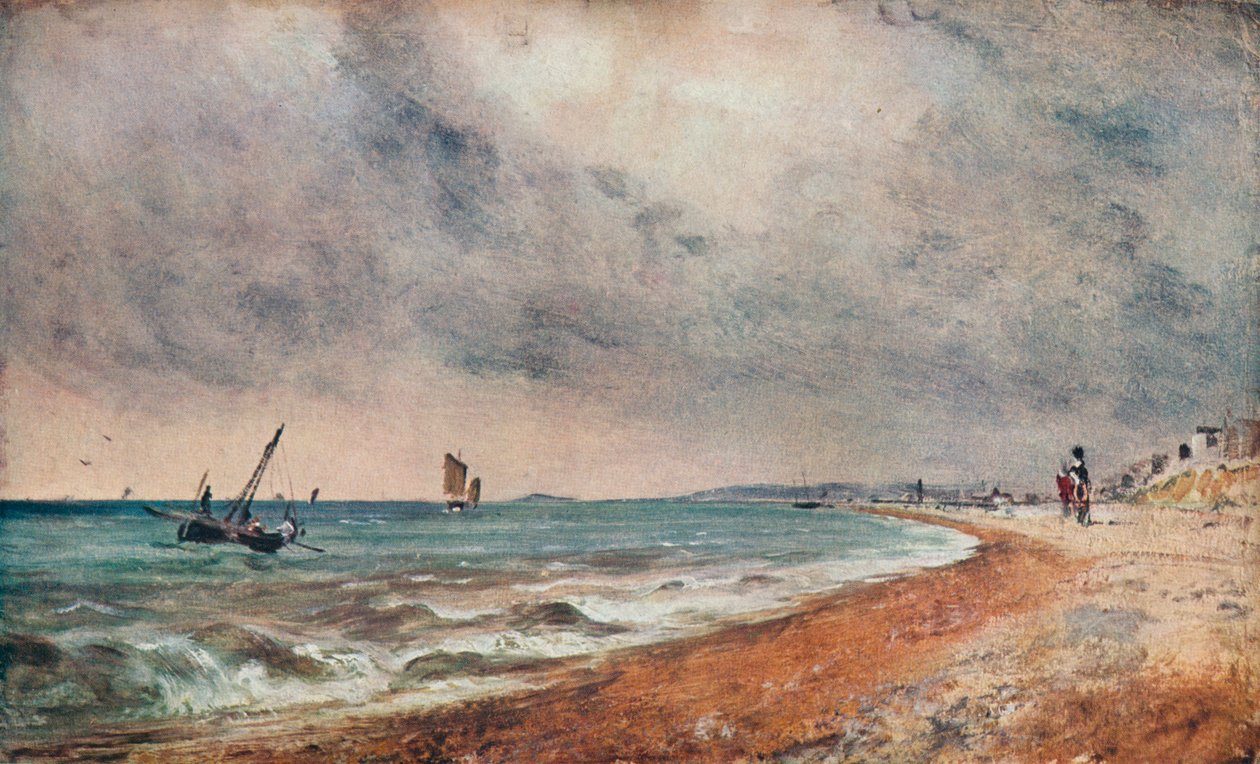 Hove Beach kalastusveneineen, c1824 tekijältä John Constable