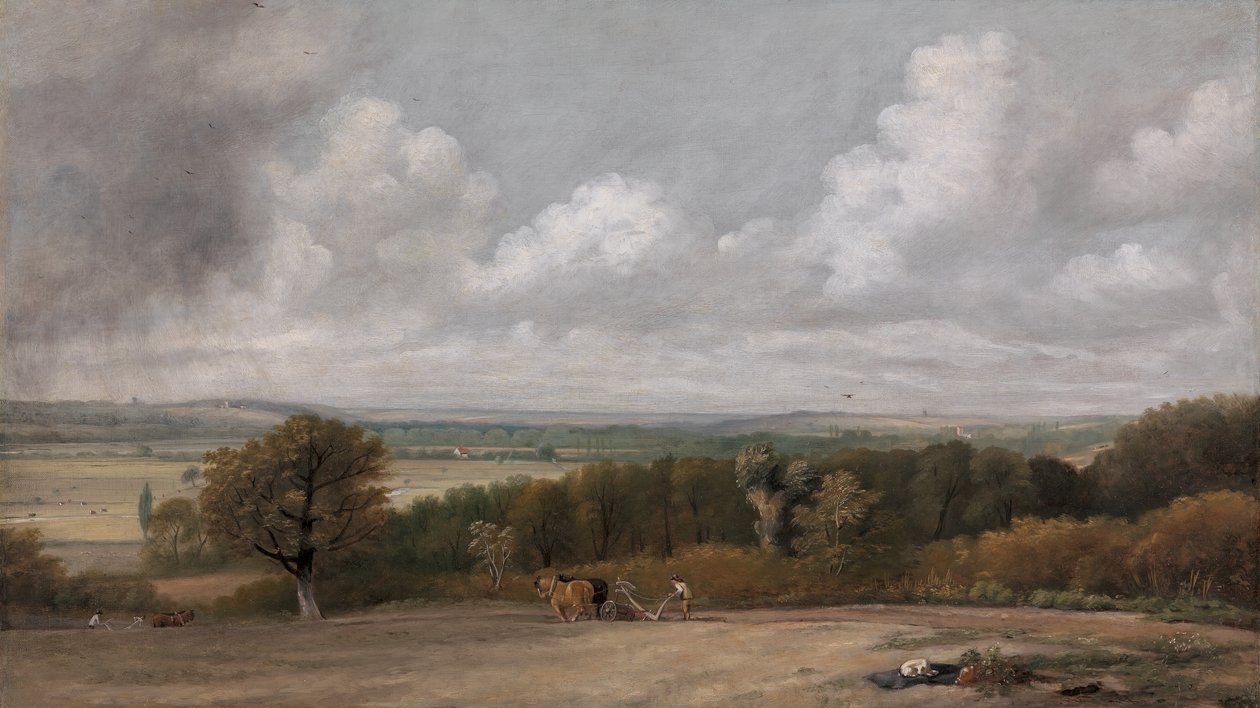 Kyntökohtaus Suffolkissa, 1824-1825. tekijältä John Constable