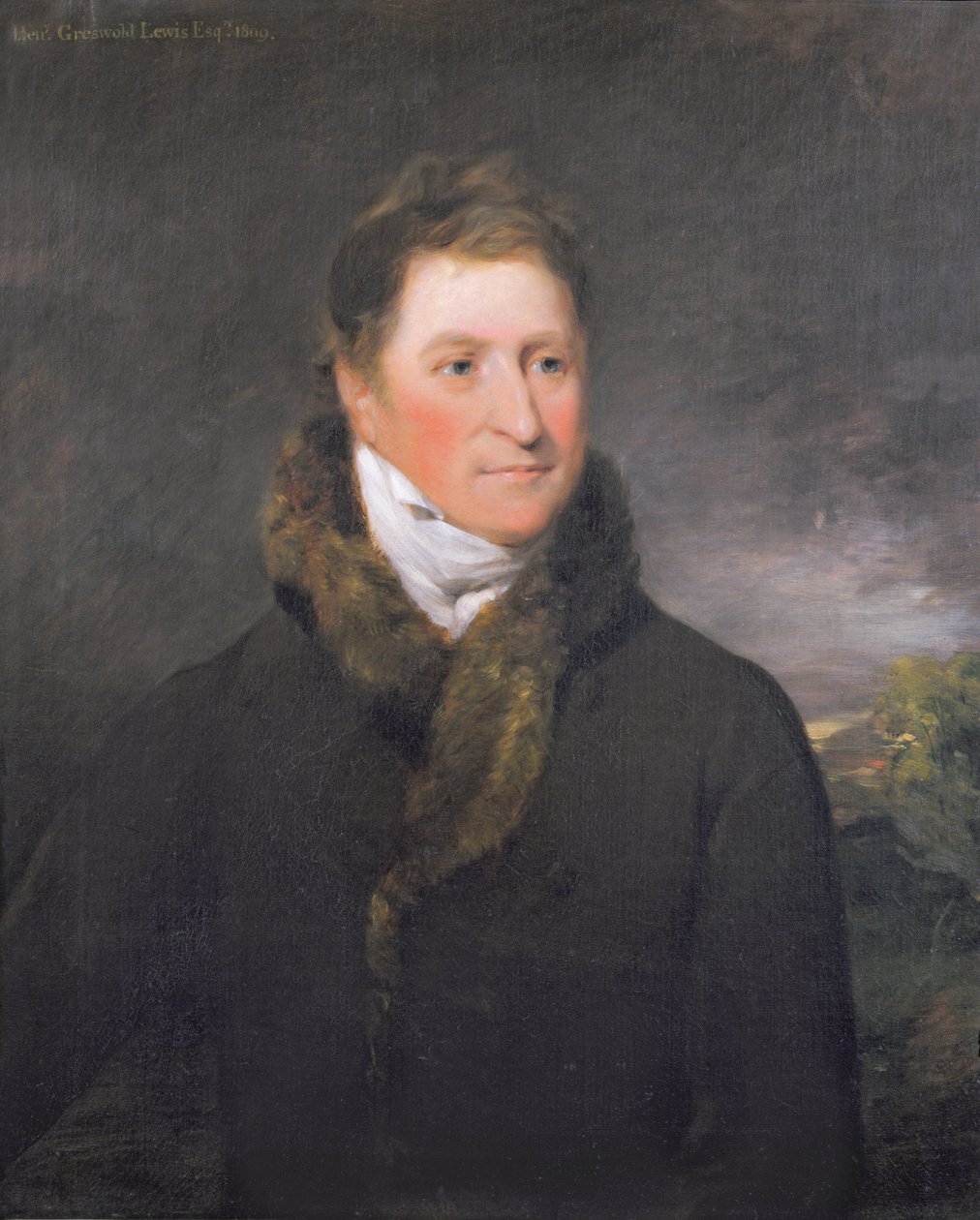 Muotokuva Greswold Lewisista (k. 1819) Malvern Hallista, Warwickshirestä tekijältä John Constable