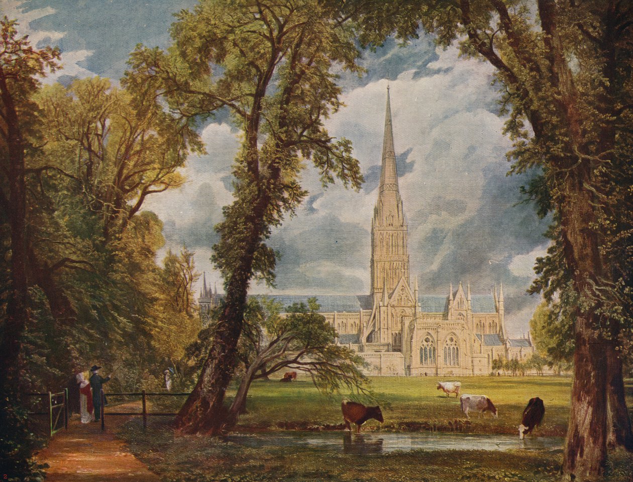 Salisburyn katedraali, 1823, c1915 tekijältä John Constable