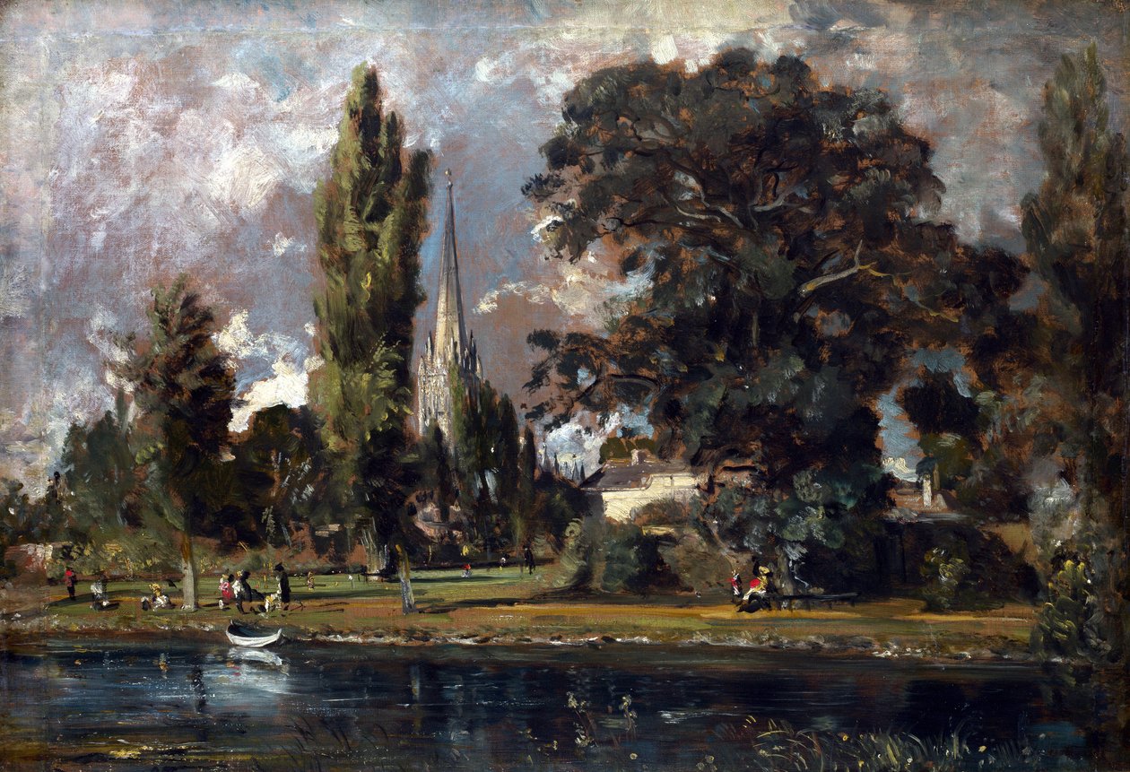 Salisburyn katedraali ja Leadenhall Avon-joelta, 1820 tekijältä John Constable
