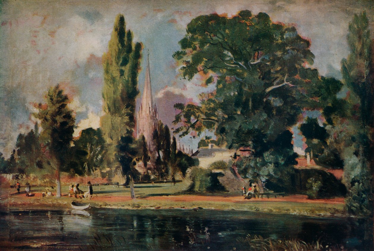 Salisburyn katedraali ja Leadenhall Avon-joelta, 1820 tekijältä John Constable
