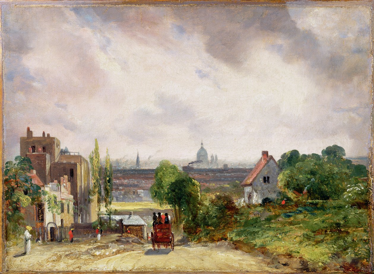 Sir Richard Steelen mökki, Hampstead, n. 1832 tekijältä John Constable