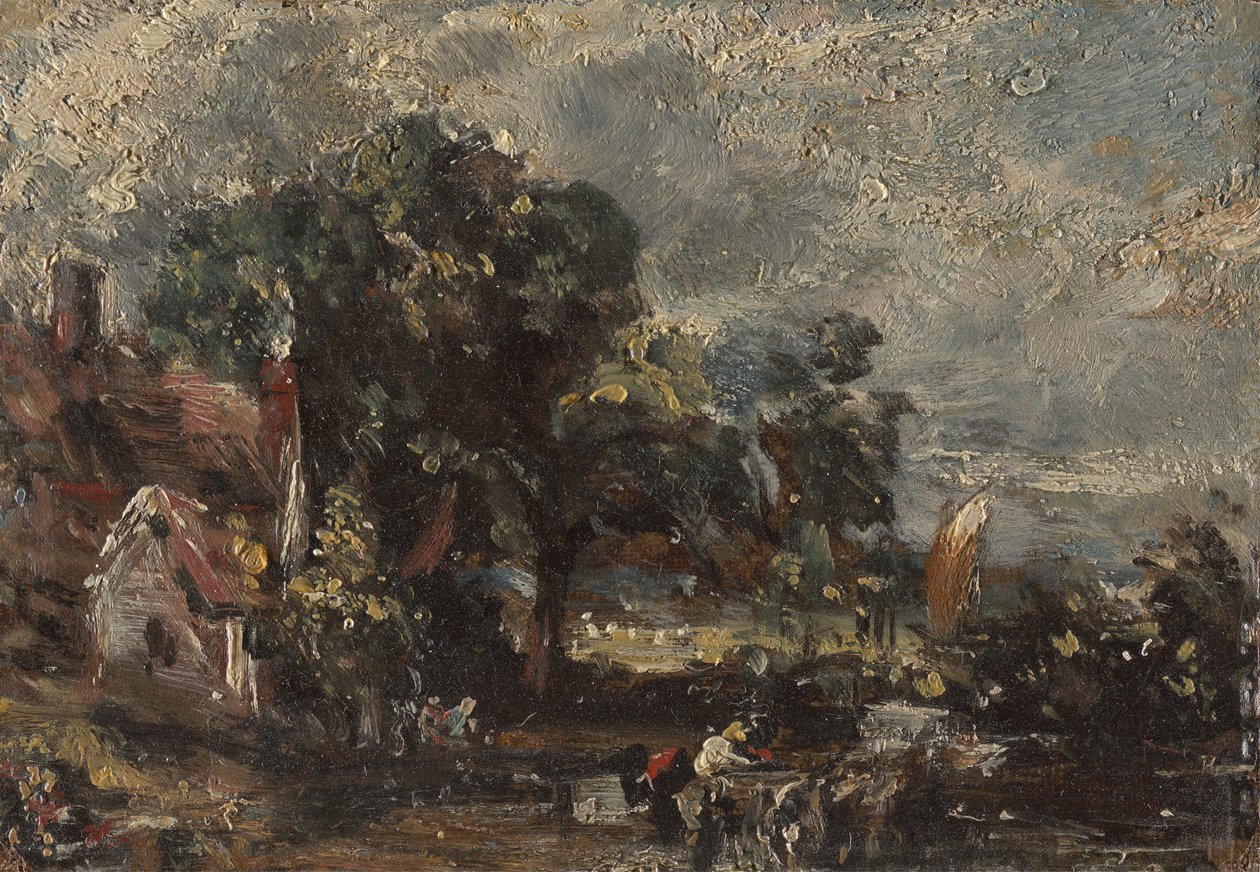 Luonnos elokuvalle "The Haywain" tekijältä John Constable