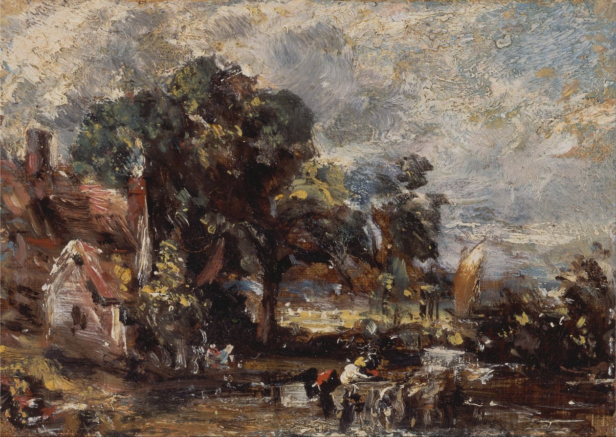 Luonnos elokuvaan "The Haywain" tekijältä John Constable
