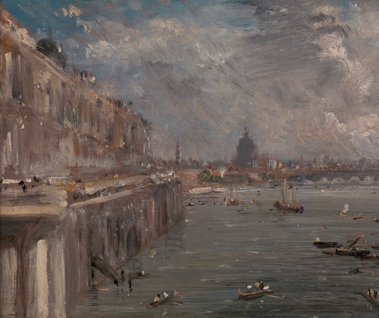 Somerset House Terrace Waterloon sillalta tekijältä John Constable