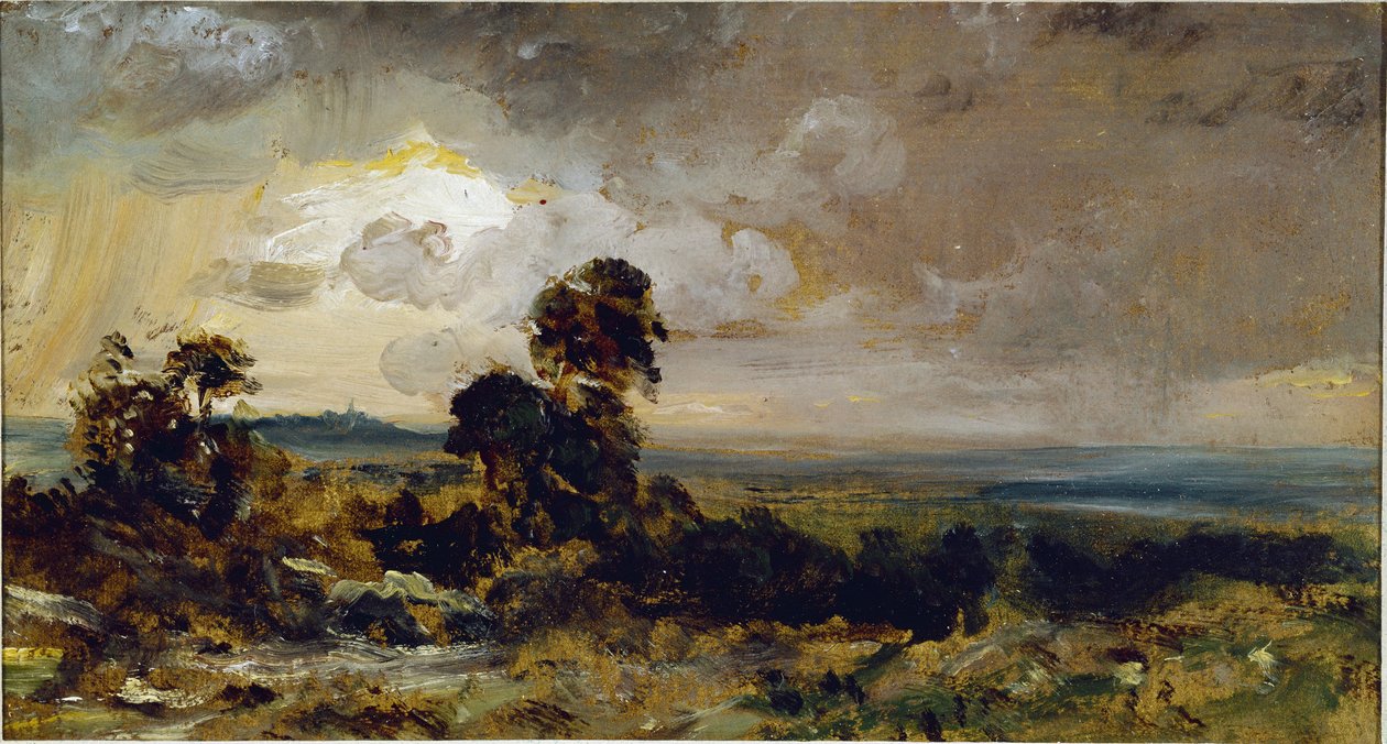 Myrskyinen auringonlasku Hampsteadissa (öljy kankaalle tekijältä John Constable