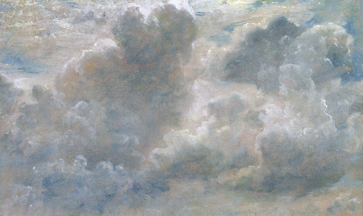 Study of Cumulus Clouds, 1822 (öljy kankaalle asetettu paperille) tekijältä John Constable