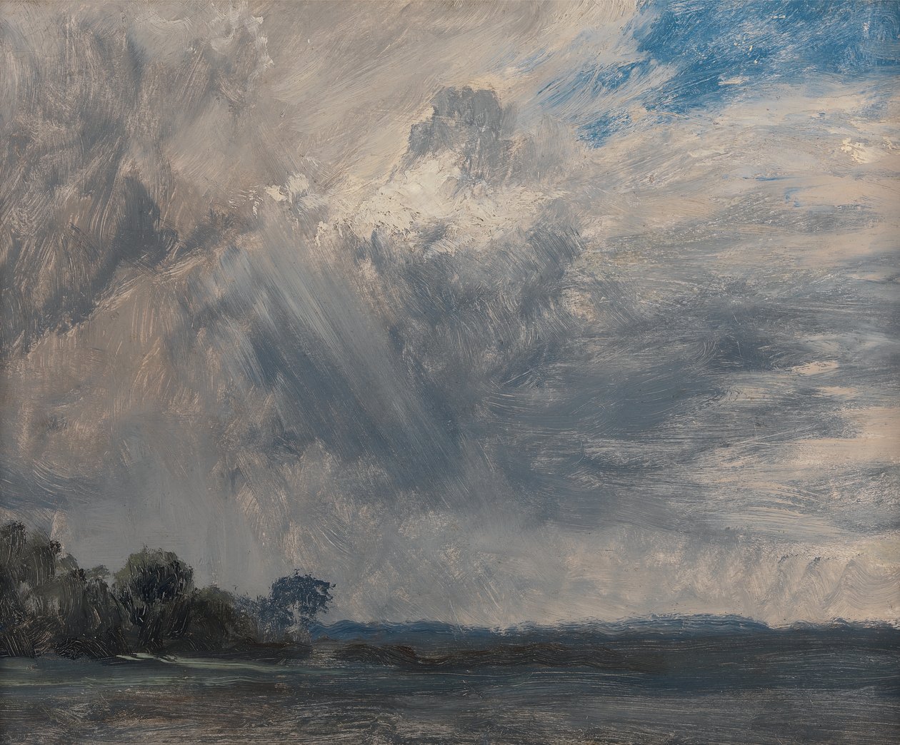 Pilvisen taivaan tutkimus, n. 1825. tekijältä John Constable